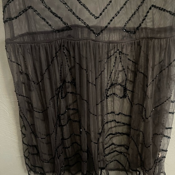 Free People Black A-line Mini Dress Scoop Neck - Picture 5 of 8